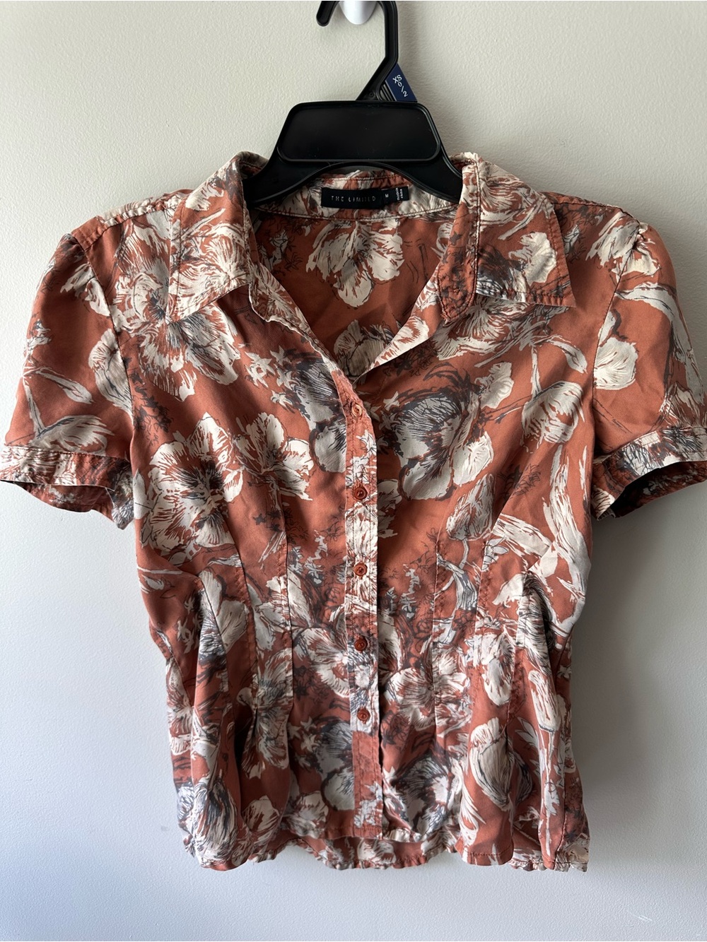 The Limited 100% Silk Floral Button Front Blouse – Size M